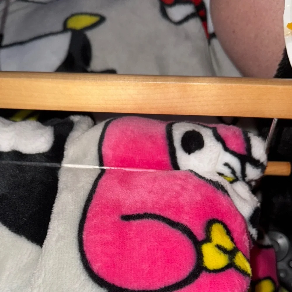 Hello Kitty and Friends Throw! Gray background.